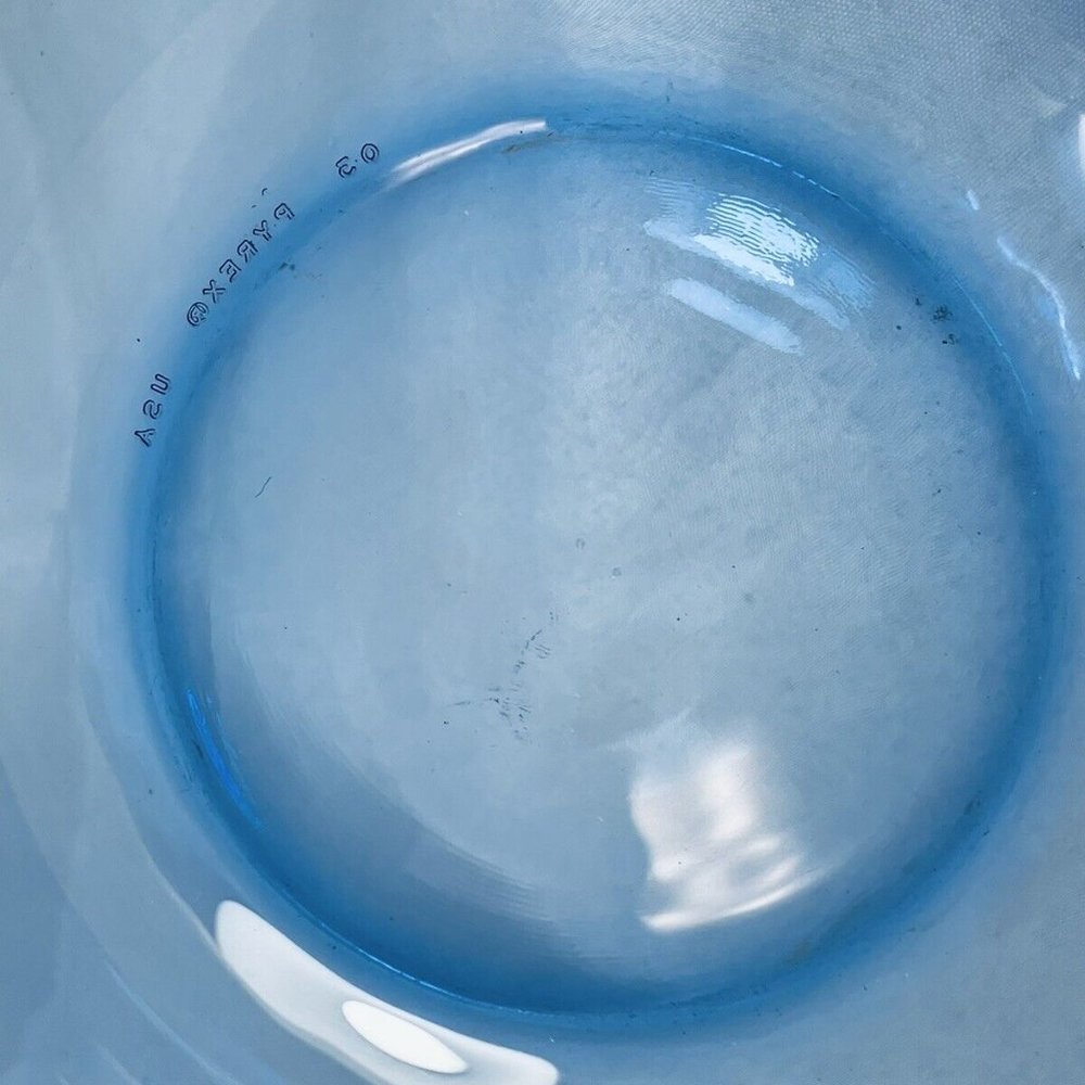 Vintage PYREX USA COBALT BLUE FESTIVA SWIRL Bowl 7.5" Discontinued Pattern - Picture 6 of 8
